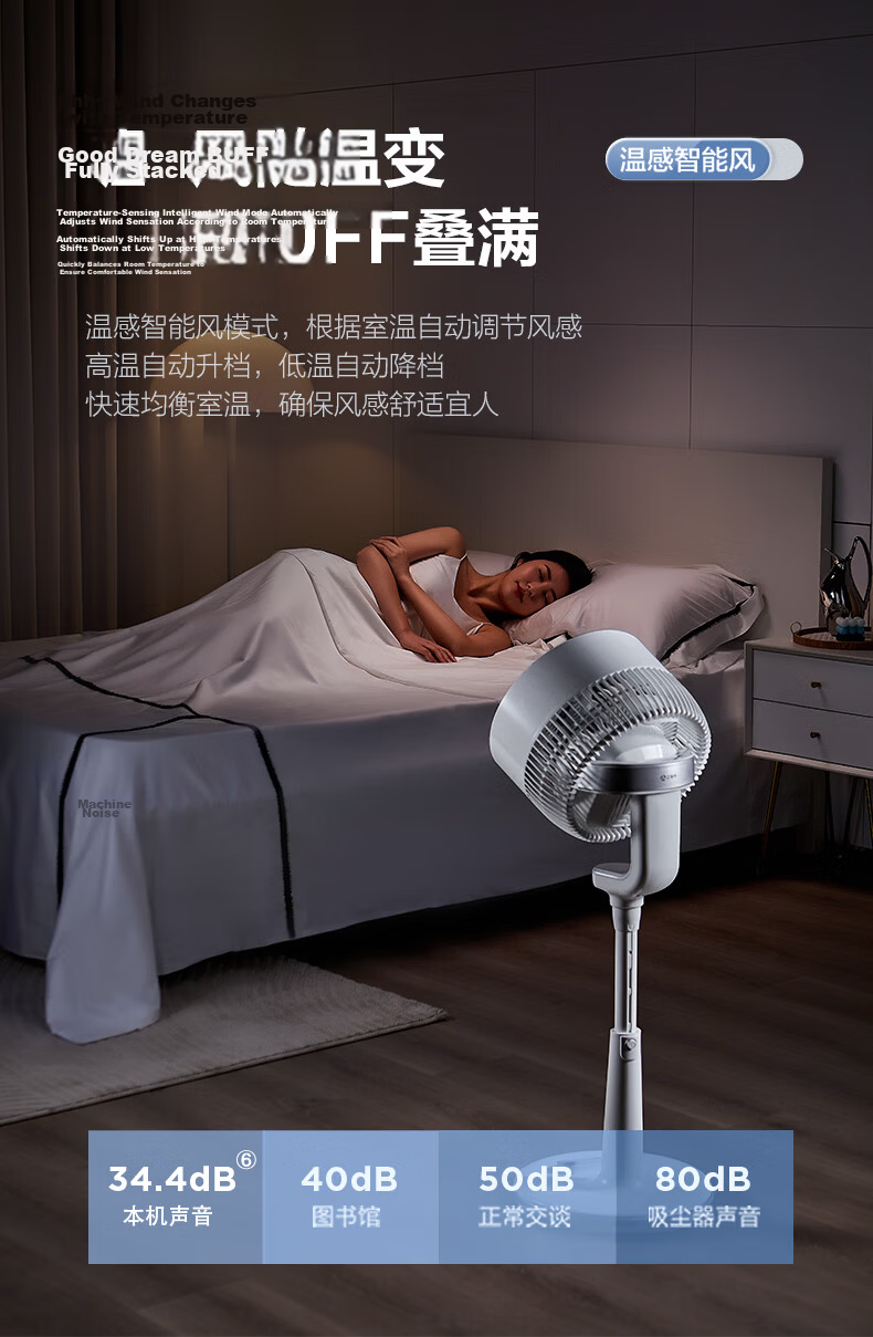 AIRMATE "Swan Ultra" Air Circulation Fan Voice Control DC Inverter Home Energy Level 1 Quiet Bedroom Energy-Saving Floor and Desktop Fan 13
