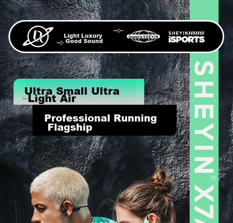 SHEYIN X7air True Bone Conduction Running and Swimming Sports Earphones Long-distance Marathon Fitness Ultra-long Battery Life IPX8 Waterproof Sweatproof Open Design 2026 New Black 16GB 1