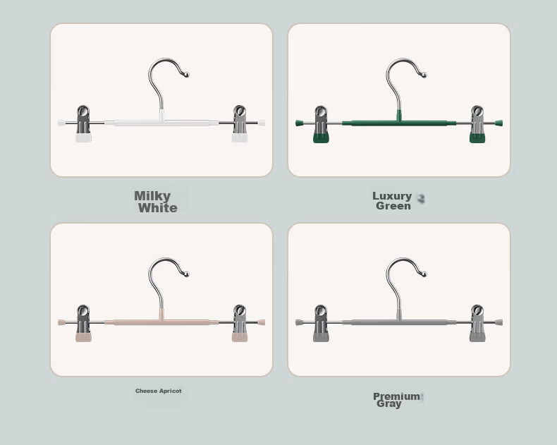 40,000km Strong Grip Non-Marking Wide Thickened Pants Hanger Clips for Home JK Uniform Skirt Storage Clips 17