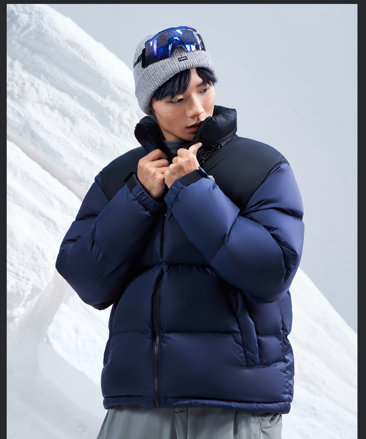 CAMEL Flame Mountain down Jacket 2.0 Wang Junkai Edition [Wang Zhe Kai Armor] Men's Thickened Warm Coat for Winter 22