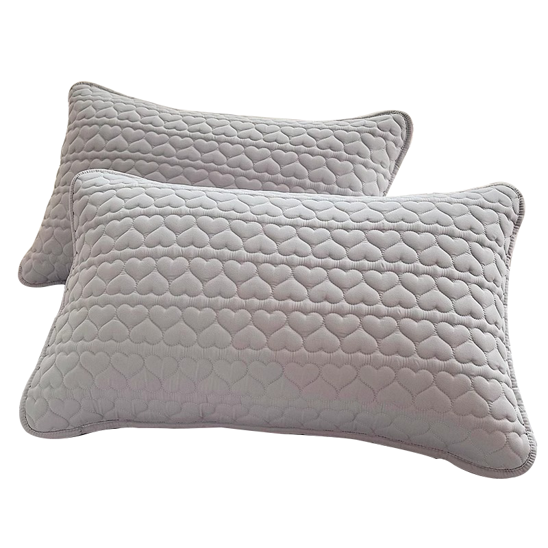 MUJI Class A Quilted Pillowcase with Pillow Core Isolation Layer, Household Anti-Oil and Dirt-Proof Pillowcase, 48x74cm Single Piece