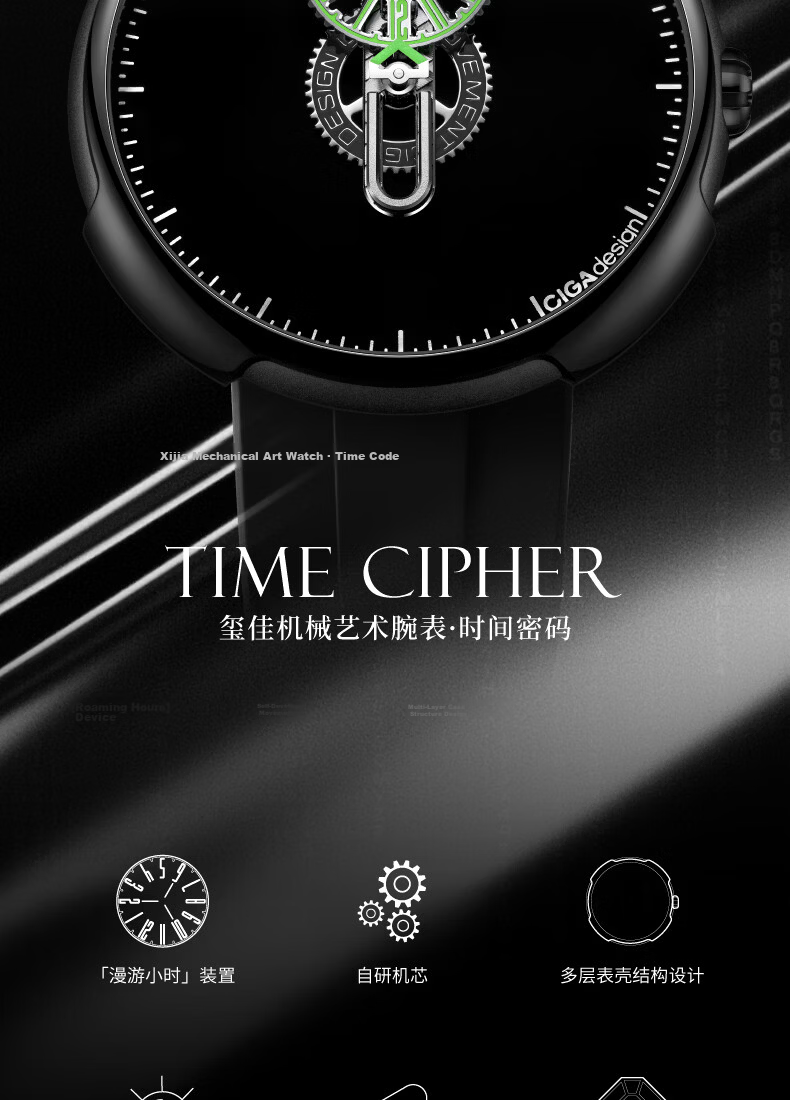 CIGA Design Time Code Mechanical Art Watch Special Reading Men's Watch 2026 New Father's Day Gift 2