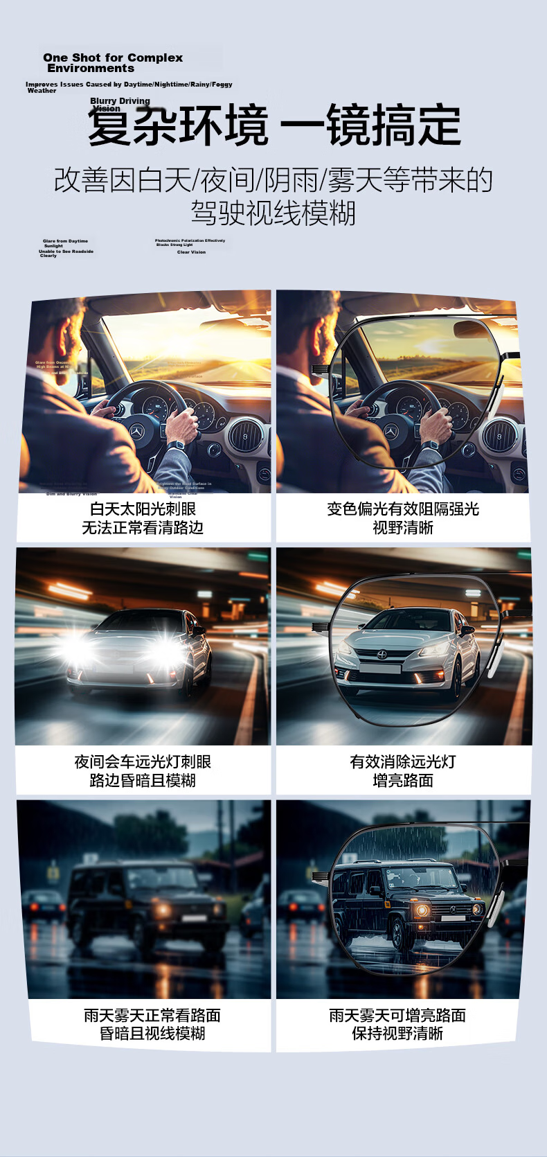 HLA Day and Night Dual-Use Polarized Photochromic Sunglasses Men Black Night Vision Driving Glasses Gift 5