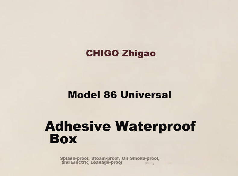 CHIGO Waterproof Socket Box 86 Type Adhesive Waterproof Box for Bathroom Kitchen One-Gang Enlarged Waterproof Box 4