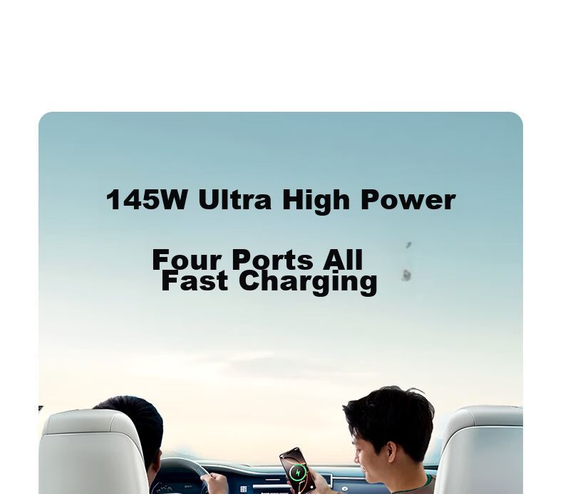 UGREEN Car Charger Super Fast Charging Cigarette Lighter Adapter 145W with Retractable Data Cable Laptop Charging 45W/100W PPS Compatible with Apple 17 Huawei Xiaomi 20