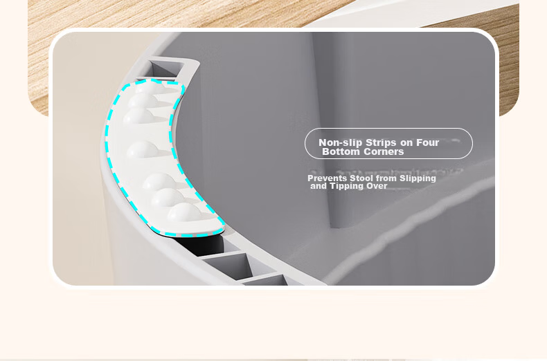 Baicaoyuan Small Plastic Stool, Thickened Children's Non-Slip Bath Stool, Living Room And Bathroom Low Stool for Home Use 8