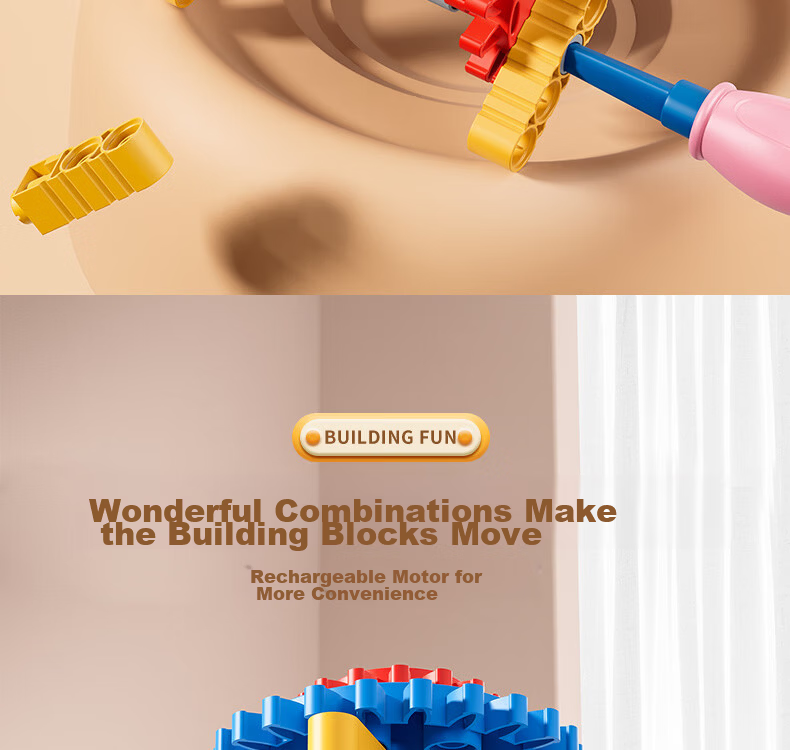 Yisrui Children's Building Blocks Toy for Ages 1-3-6-12, Large Particle House Building Blocks, Assembly Toy for Boys and Girls, Birthday Gift 13