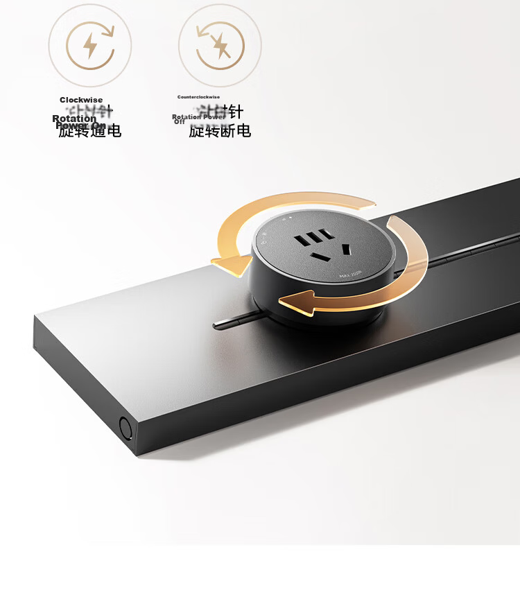 MI Surface-Mounted Slim Track Socket, Compatible with MI Smart Socket, Switch Socket Panel, 75cm Track + 4 Five-Hole Adapter Switches, Frost White 12