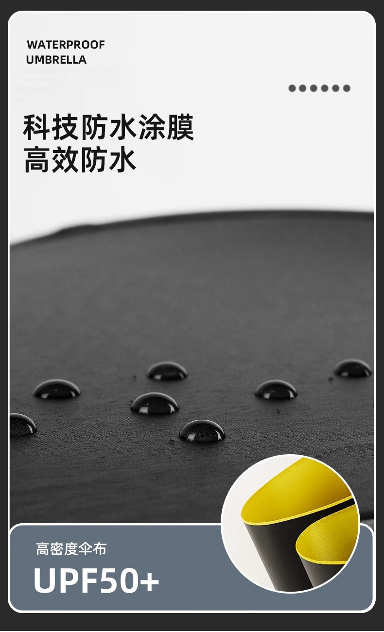 Hakkai Bird Automatic Blackout Sun Umbrella, Dual-Use for Rain and Sun, Large Canopy, Windproof Reinforced, Outdoor Work and Business Use 11