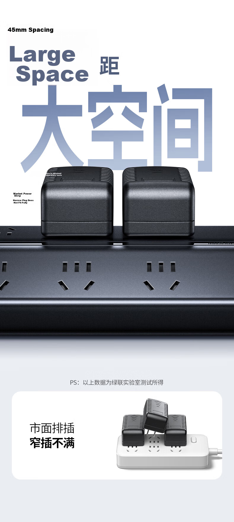 UGREEN T8 Power Strip with USB Socket, 30W GaN Fast Charging Power Board/multifunctional Dorm Desk Charging Station/trapezoid Power Strip 1.5-Meter Extension Cord/applicable for Apple 18 14