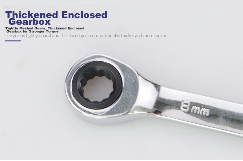 Great Wall Double Plum Blossom Wrench Double-Ended Plum Blossom Ratchet Quick Wrench Auto Repair Tool 72 Teeth 8-10mm 311911 4