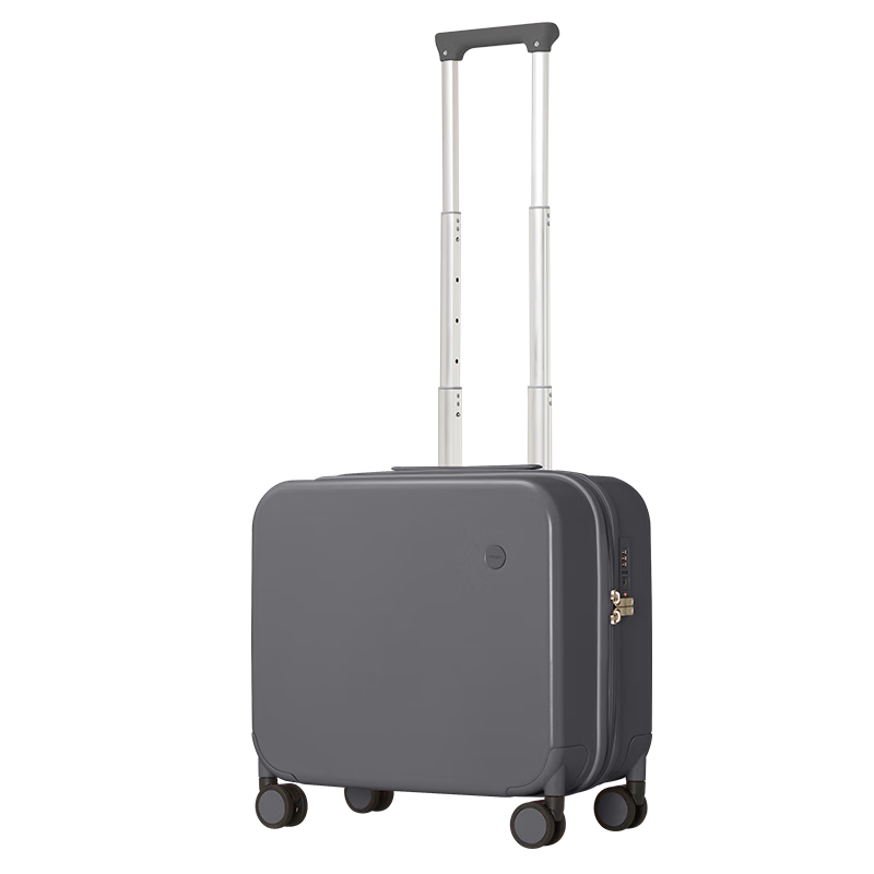 Mixi Stylish Carry-On Luggage, Small Suitcase for Women, Trolley Case, Small Travel Case for Women And Men, 16-Inch, Mineral Gray, Size 36