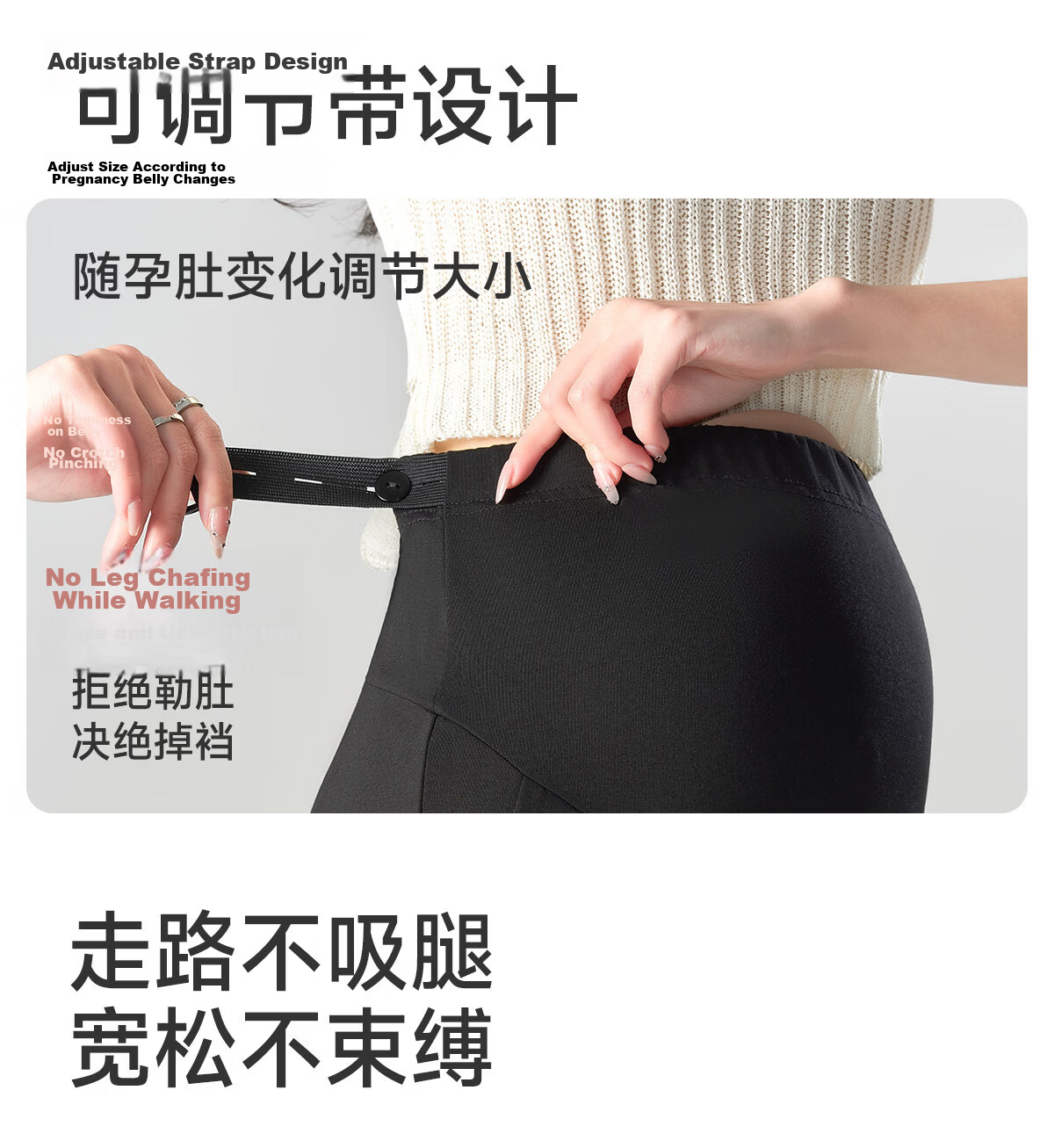 JOYNCLEON Maternity Pants Summer Thin Suit Petite Non-Restrictive Wide-Leg Maternity Trousers Black XXL jyk175178 11