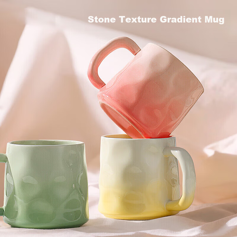 Yachihang 2026 New Ceramic Mug Breakfast Cup Office Home Creative Milk Coffee Cup