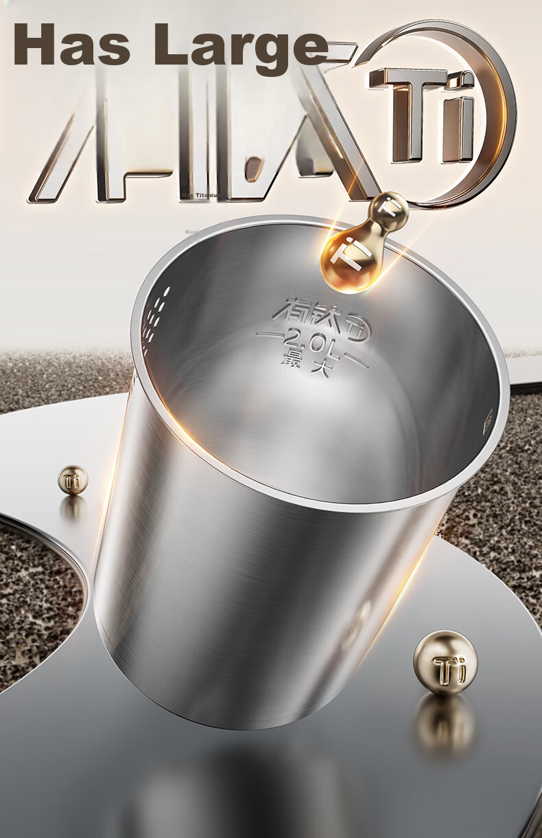 SUPOR 1.7L Large Capacity Electric Kettle Household Water Boiler Pure Titanium 0 Coating Color Screen Touch Control Constant Temperature Insulation SW-17J82T 4