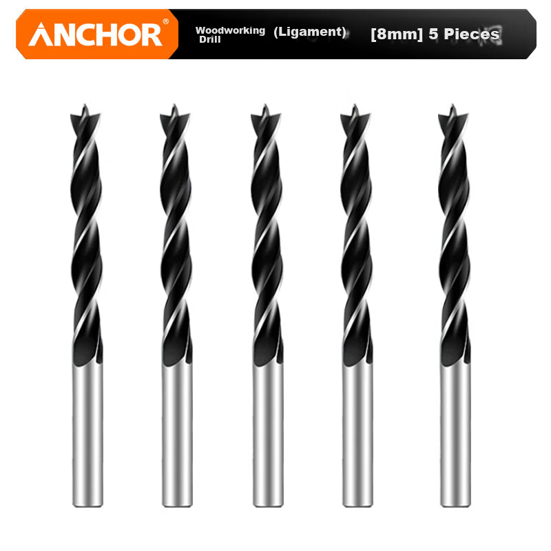 ANCHOR Multifunctional Punching Woodworking Electric Drill Alloy Bit Set 8cm Woodworking Drill 5 Pieces