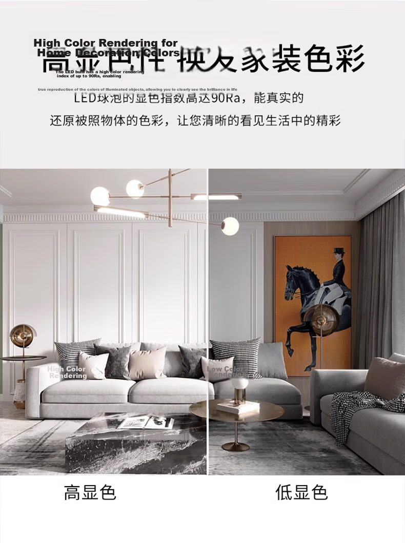 Jinggong LED Sound Control Sensor Bulb E27 Large Screw High Sensitivity Commercial Factory Voice and Light Control High Brightness Bulb 9W White Light 2