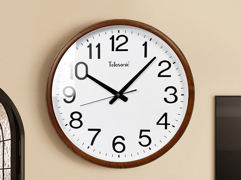 Telesonic Wall Clock Living Room Silent Quartz Clock No Drilling 40.5cm 2026 New Model 2