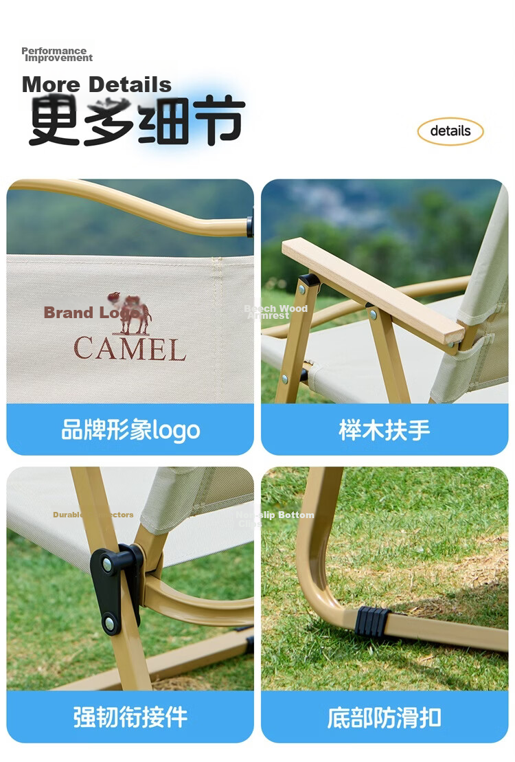 CAMEL Outdoor Kermit Chair Camping Picnic Folding Chair Equipment Table and Chair 174CAHD619A 22