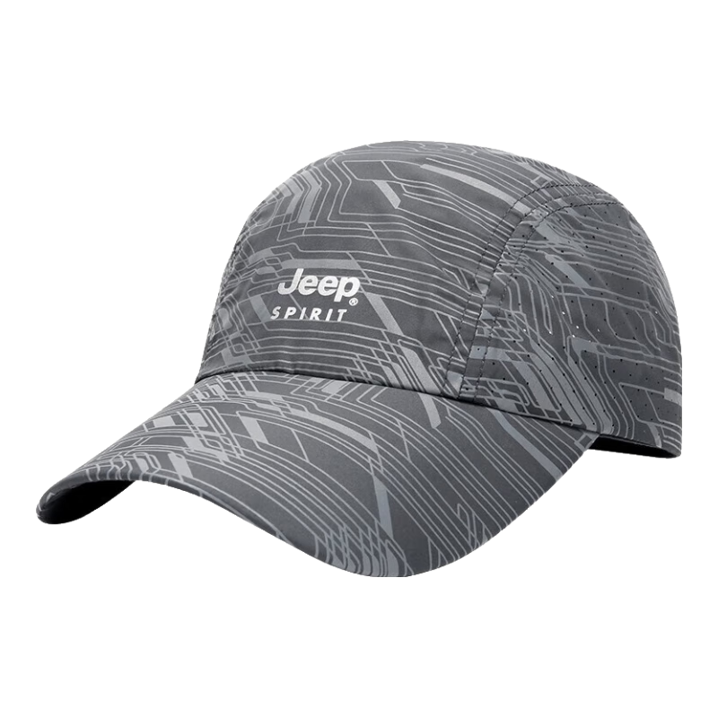 JEEP Men's Baseball Cap Duckbill Fashion Versatile Outdoor Sports Casual Hiking Hat A0297 Dark Gray