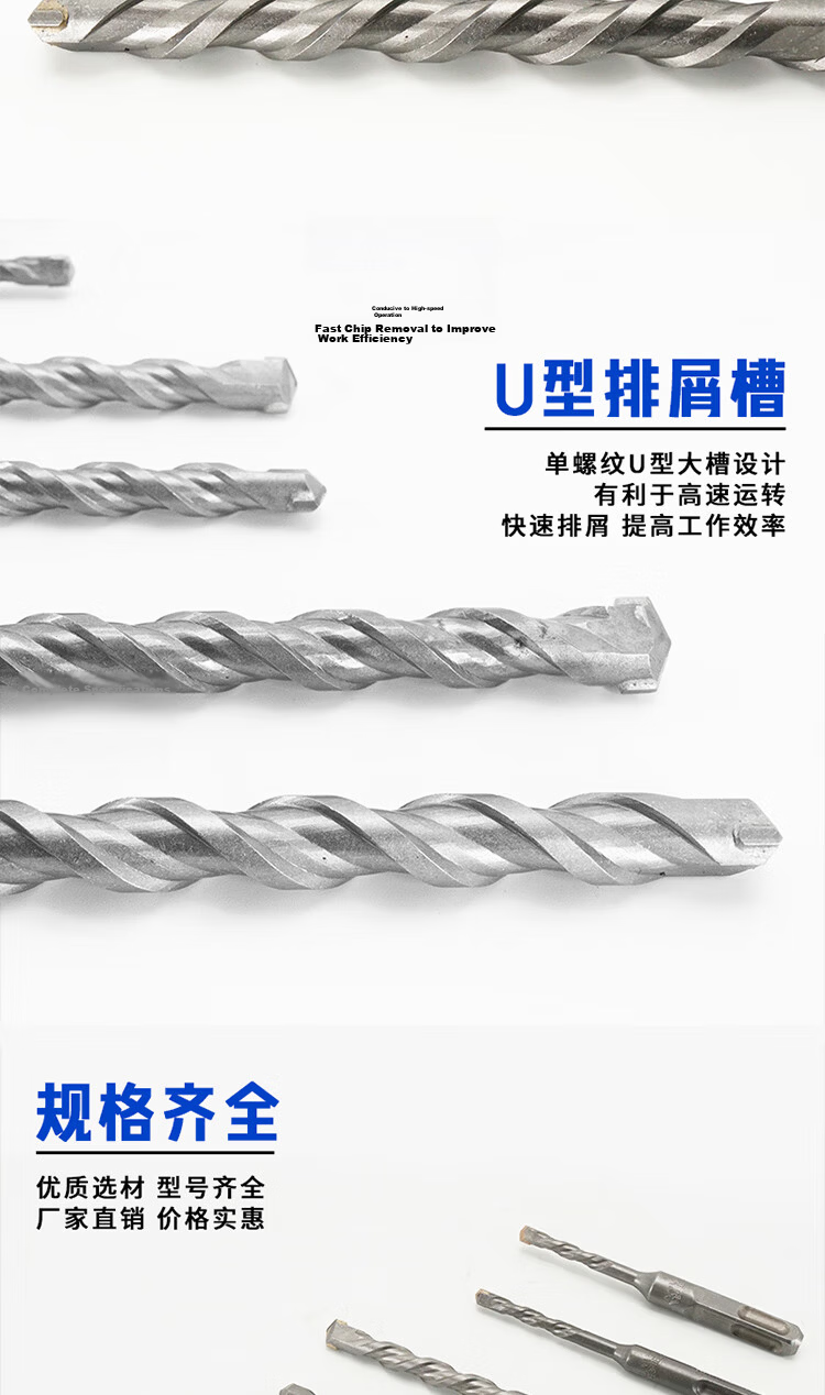 HSD Extended Electric Hammer Drill Bit Impact Drill Bit Wall-Penetrating Concrete Carbide Drill Bit 8x150mm Round Shank 4