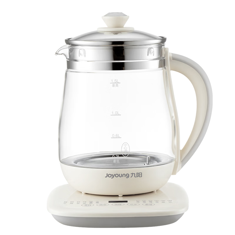 Joyoung Mini Glass Health Pot Tea Maker 12 Functions 11 Temperature Settings 0 Glue Constant Temperature Electric Kettle 1.5L 1566BQ