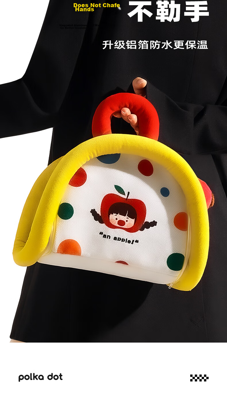 Cilock Insulated Lunch Box Bag Thickened Aluminum Foil Thermal Bag Polka Dot Fruit Girl Lunch Tote New Arrival 4
