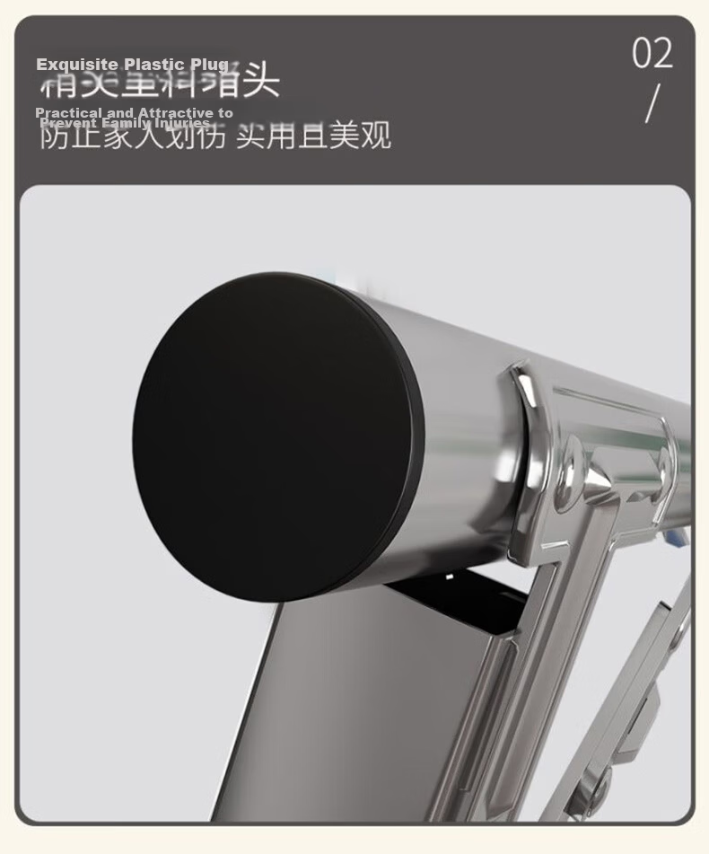 Jing Jiayi Heavy-Duty Folding Telescopic Single Rod Floor Clothes Drying Rack for Home Balcony 12