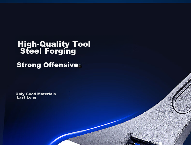 Dongcheng Thickened Light Handle Adjustable Wrench Professional Multi-Function Open-End Light Handle Wrench 6 Inch 5