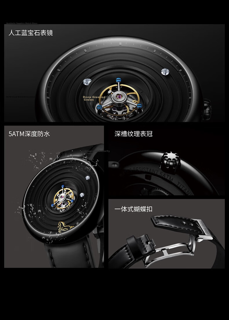 CIGA Design Zodiac Art Watch - Bingwu Year Horse Central Tourbillon Men's Limited Edition 199 Pieces 19