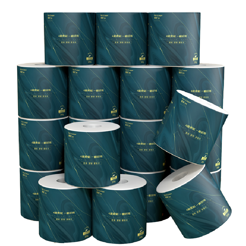 Manwei Core Roll Paper 4-Ply 200g*20 Rolls Thickened Toilet Tissue Paper Box High Cost-Performance Choice