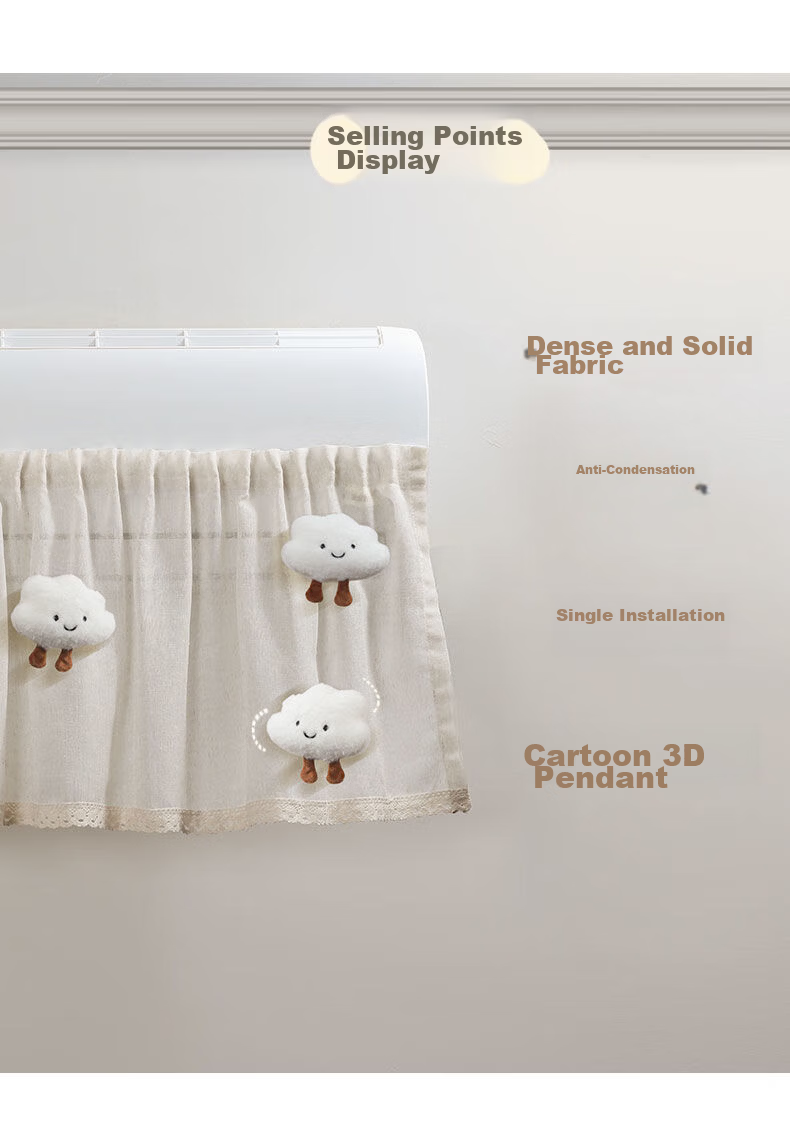 Hakkai Bird Vertical Air Conditioner Wind Shield Curtain Cabinet Air Conditioner Wind Deflector Anti-Direct Blow Standing Cabinet Air Conditioner Cover Curtain 4