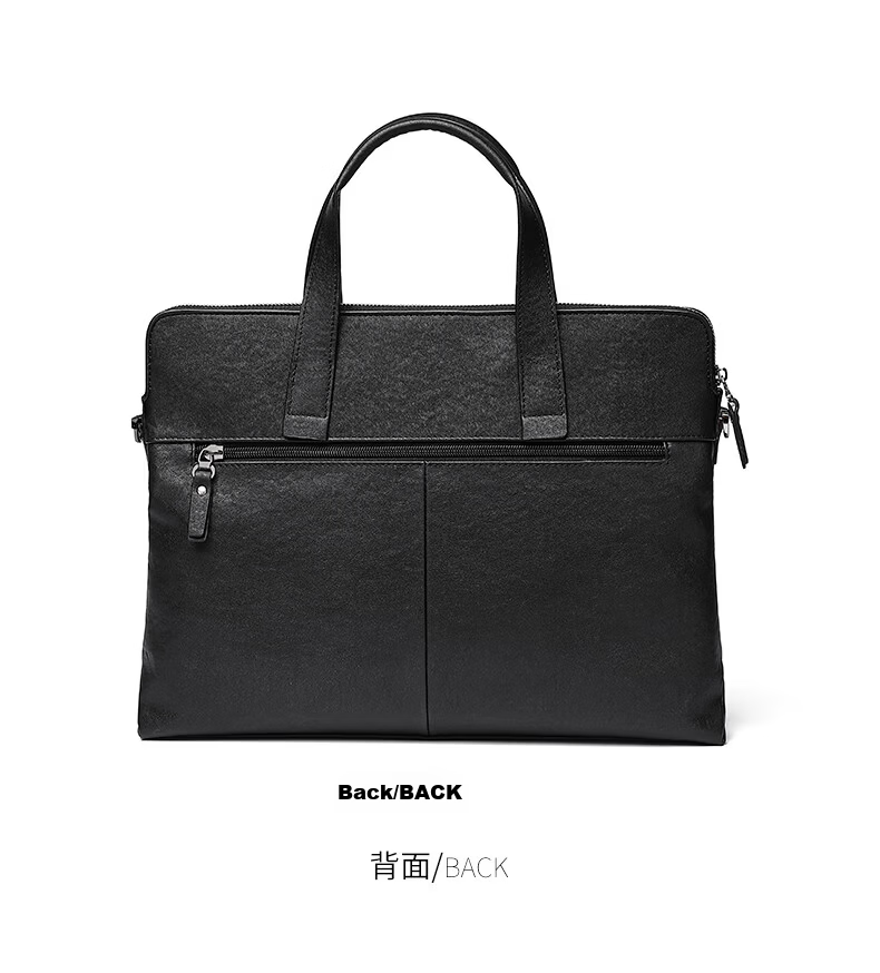 American Bison Men's Genuine Leather Business Briefcase Horizontal Casual Laptop Bag Birthday Gift 9