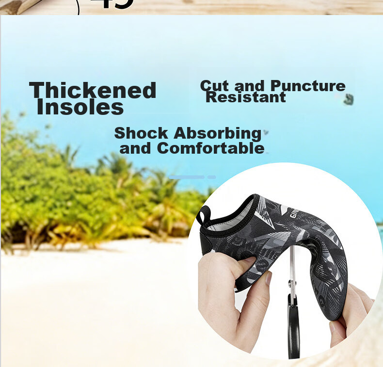 Li-Ning Beach Shoes Unisex Swimming Rafting Anti-Slip Cut-Resistant Skin-Friendly Water Park Sea Hunting Snorkeling Breathable Durable Water Shoes 7