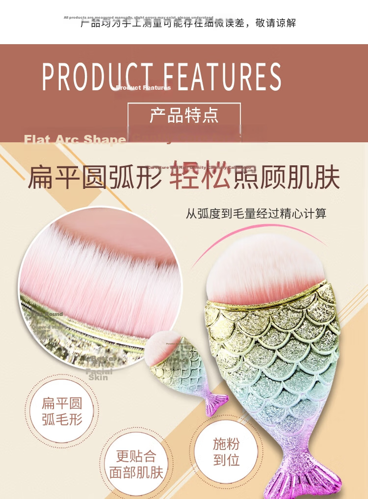 UPLUS Flat-Top Foundation Brush, Seamless Brush, Mask Brush, Concealer Brush, Makeup Brush That Doesn't Absorb Powder [High Quality] 3