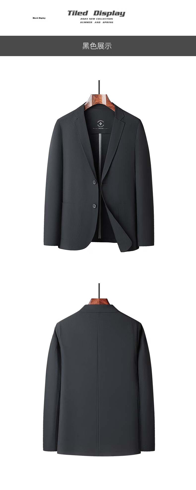 Hodo Men's Sun Protection Jacket Summer Blazer Business Wrinkle-Free Premium Coat Navy XL 10