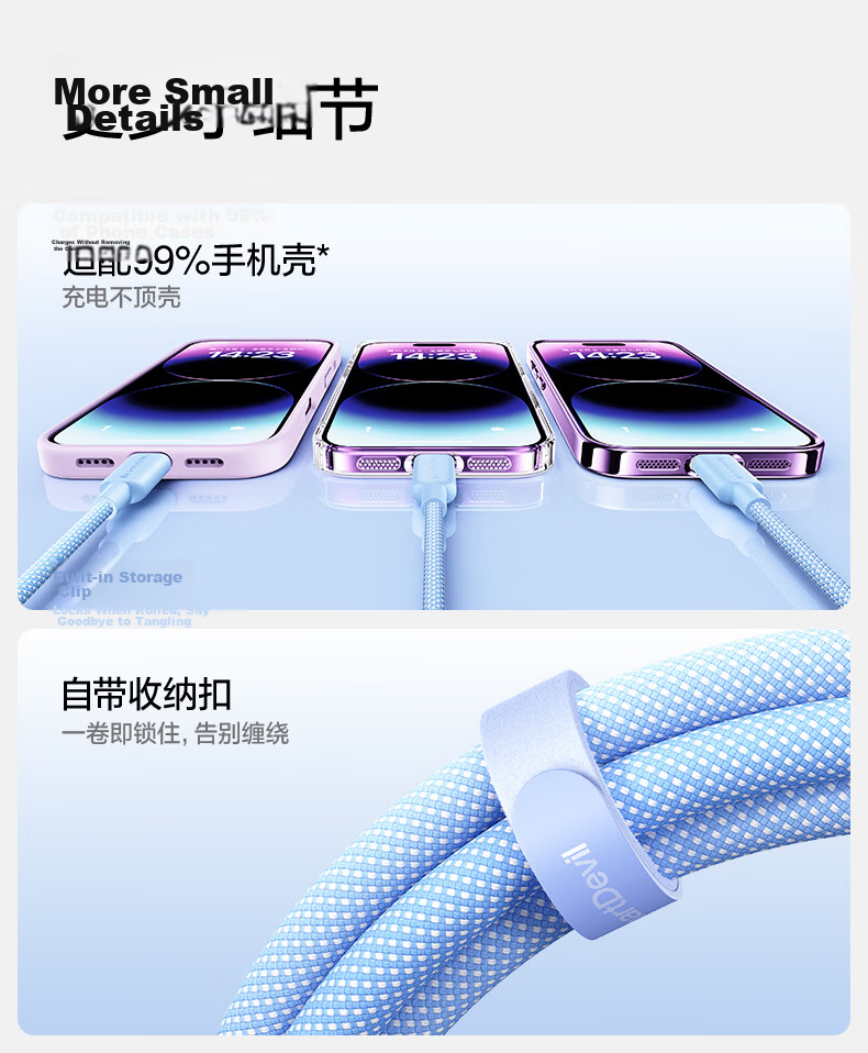 Shanmo Compatible with Apple 14/13/12 Charging Cable, PD20/27/30W Fast Charging Cable, Type-C to Lightning Data Cable for IPhone 14/13/12 Pro Max/11/iPad 15