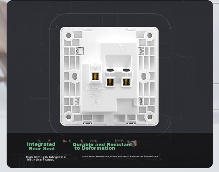 BULL Switch Socket, G12 Series, 10A Five-Hole Socket, 86-Type Socket Panel, G12Z223S, Ivory White 13