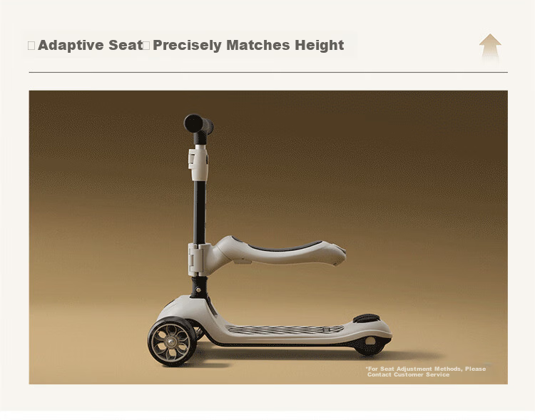 BEIESTATE Supreme 2-in-1 Scooter for Kids Ages 1-3-6, Foldable and Detachable Birthday Gift, Mica Gray 8