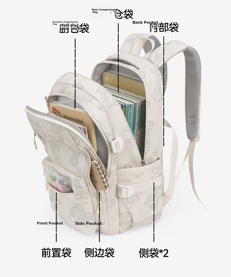 361° Women's Backpack Large Capacity Lightweight Ins Style College School Bag for High School and University Students 8