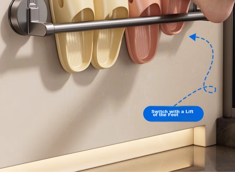 Baihan Suction Cup Bathroom Slipper Rack Towel Rack No Drilling Storage Shelf Waterproof Slipper Holder 16