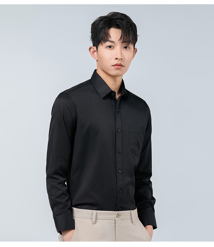 ROMON Men's Short Sleeve Shirt Summer Cotton Solid Color Casual Business Dress Shirt Light Blue 3XL 22
