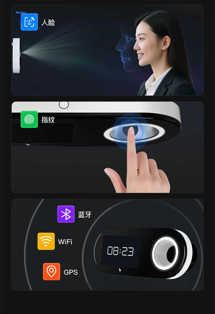 DingTalk Attendance Machine M1F Upgraded Facial and Fingerprint All-in-One Multi-Location Multi-Store Clock In Smart Attendance M5F 4