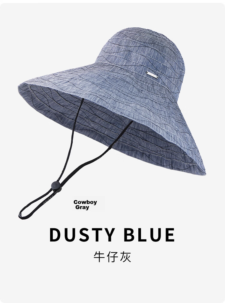 JIUMU Women's Sun Protection Hat UV Protection Outdoor Summer Bucket Hat Face Covering 17