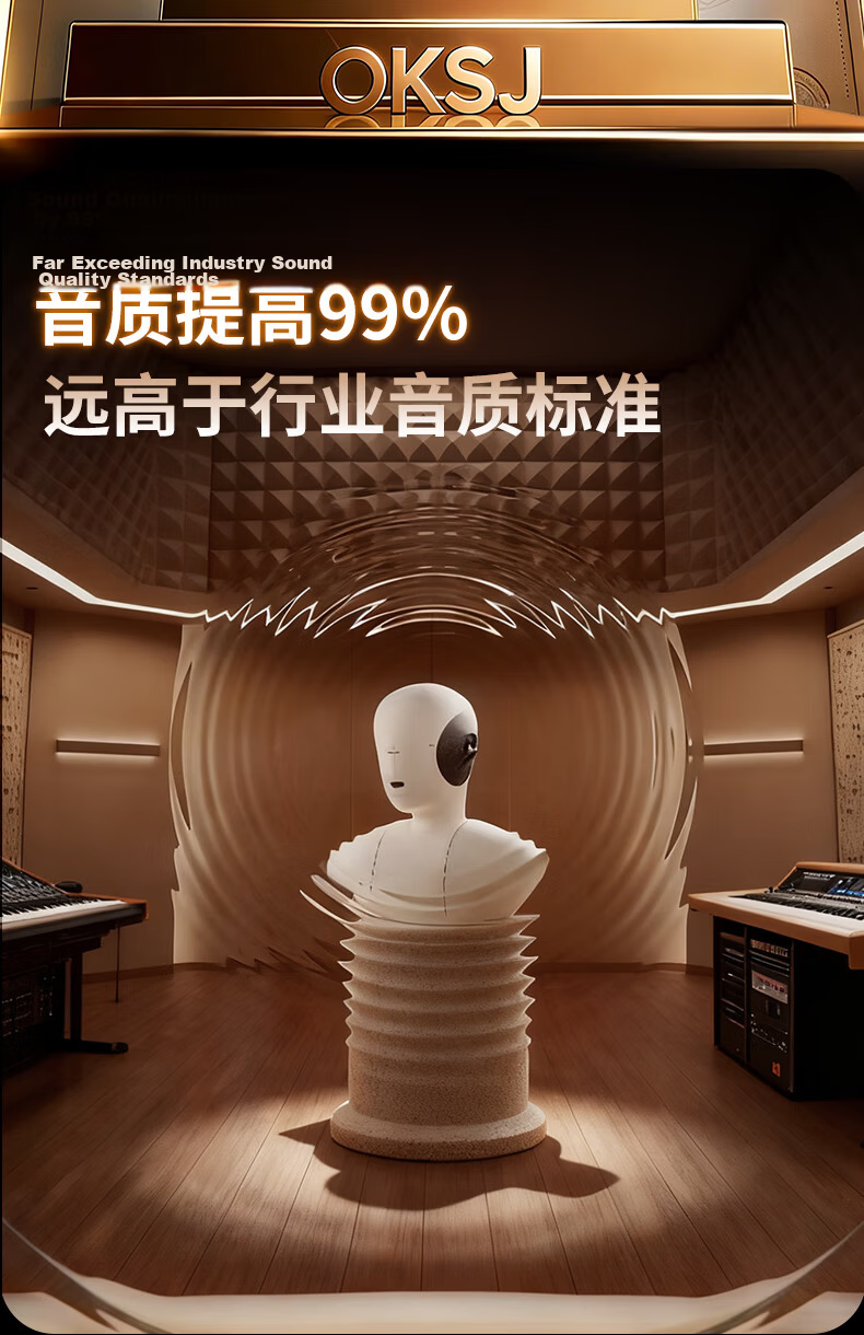 OKSJ 2025 New Bluetooth Ear Clip True Wireless Open Bone Conduction Concept Earphones Non-In-Ear Sports Call HiFi Sound HY-20 Yunyan Beige 2