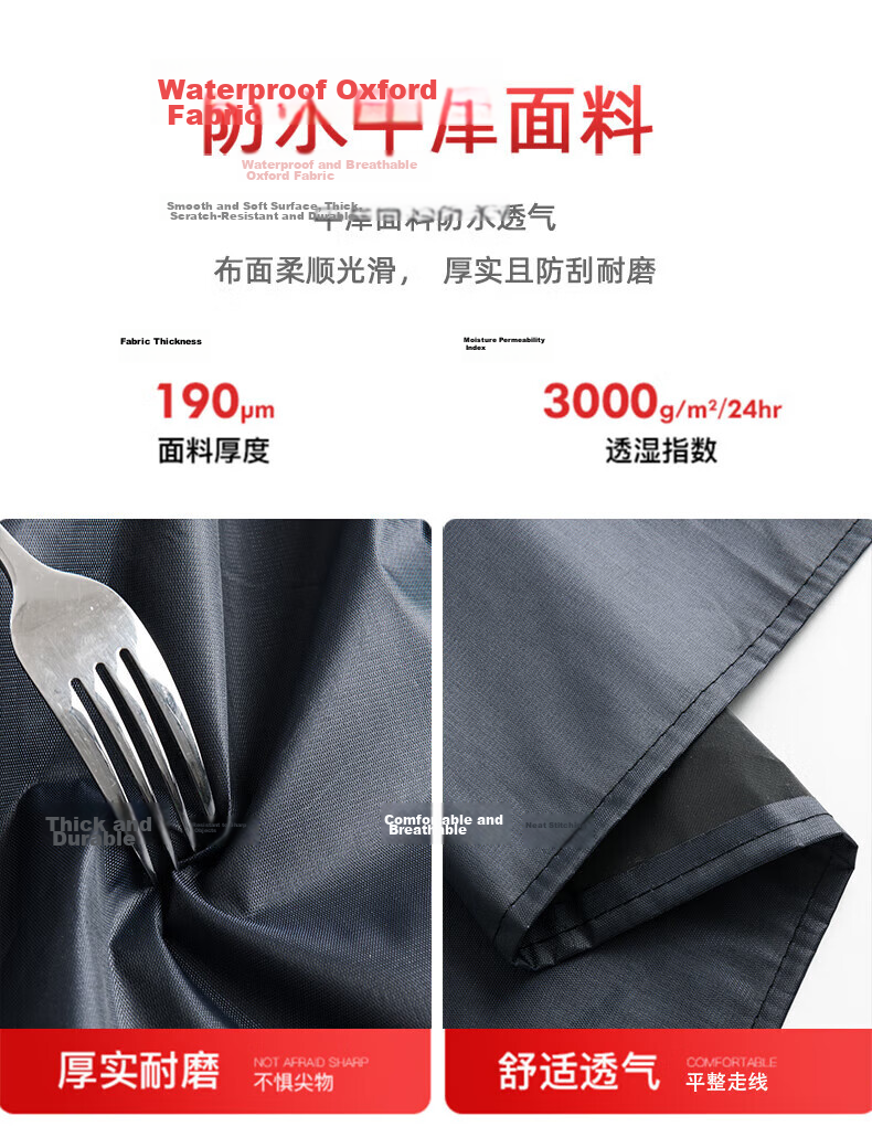 Shangyou Bufan Adult Long Reflective Full-Body Raincoat One-Piece Stormproof Workwear with Hood and Visor for Security and Property Management 5