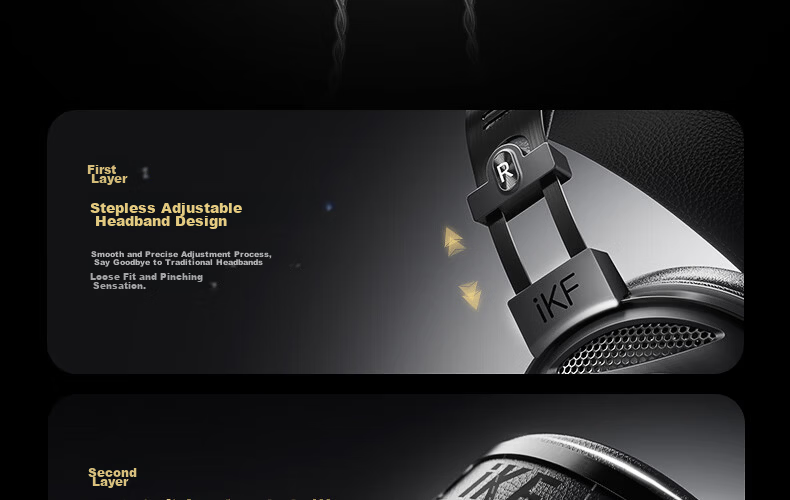 IKF VP7 [KNA Collaboration DiTing Set] Wired HiFi Gaming Headset Over-Ear Esports Headphones Valorant Special Edition Birthday Gift for Boyfriend Carbon Black 46