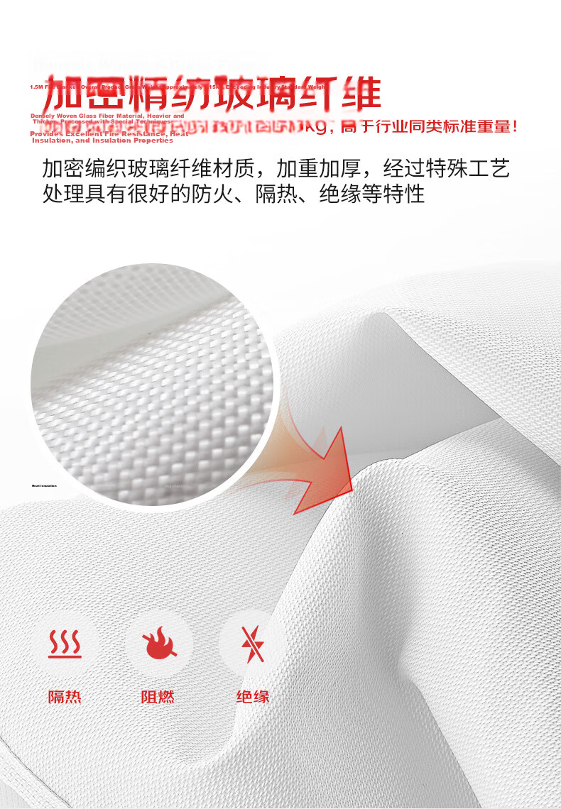 Flame Warrior Fire Extinguishing Blanket Fiberglass Fireproof Blanket for Home Kitchen Canteen Fire Extinguisher Accessory Escape Blanket 1x1M 2