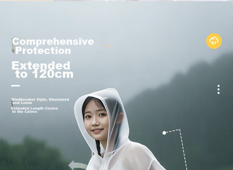 Baicaoyuan Disposable Rain Shoe Covers Waterproof Non-Slip Transparent Thickened Durable High-Cut Rain Boots 20 Pieces 9