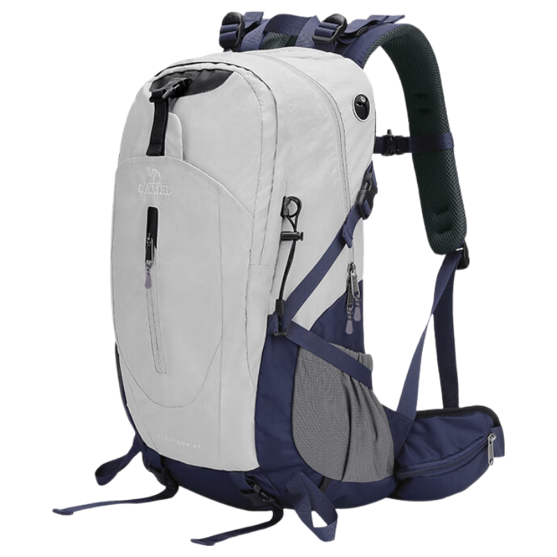 CAMEL Mountain Trekking Outdoor Professional Backpack Unisex Sports Double Shoulder Bag Large Capacity Travel Bag Advanced Gray